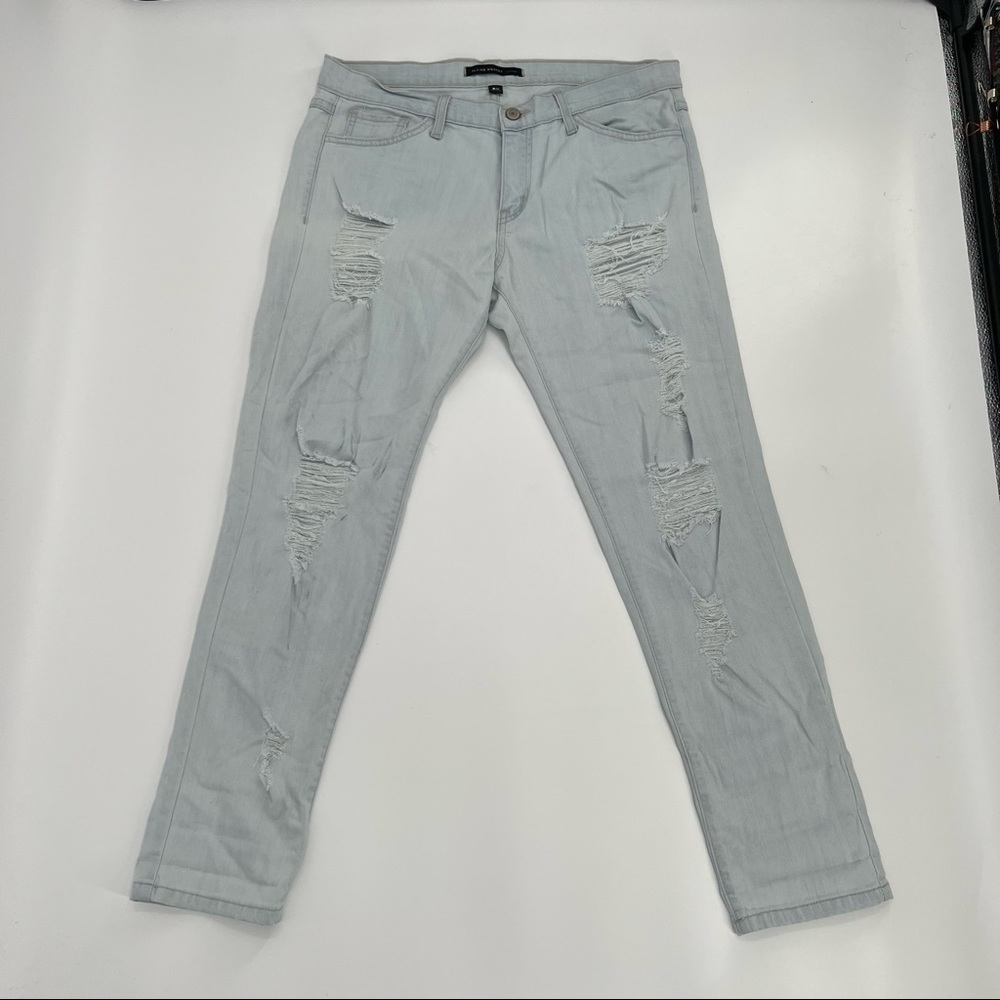 Flying Monkey Platinum Distressed Denim Skinny Jeans Size 28 Women’s
